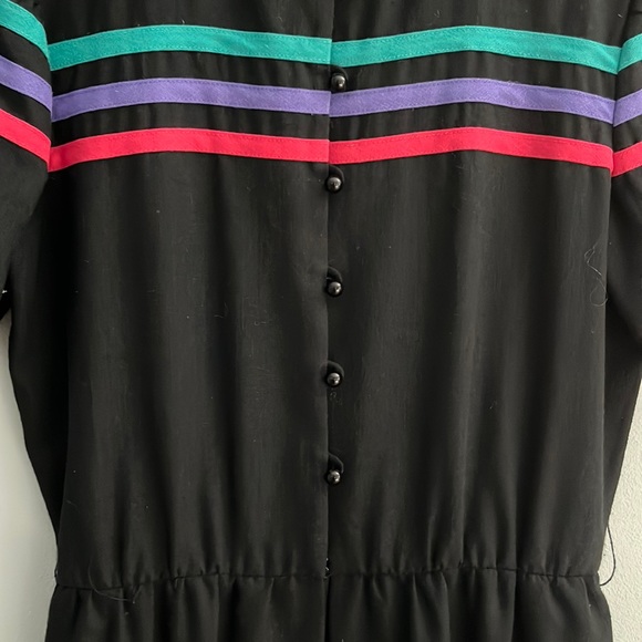 Vintage Multicolor Stripe Dress, Tanner. - Picture 3 of 6